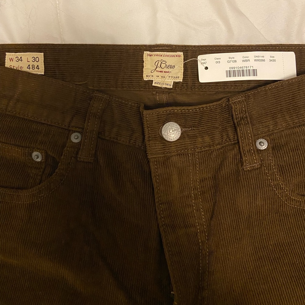 J. Crew 484 Slim-fit pant in corduroy